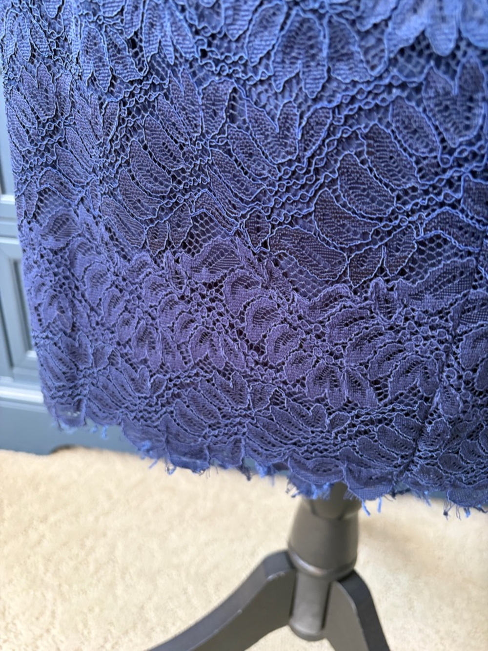 Banana Republic Deep Blue Lace Midi Skirt - Picture 4 of 5